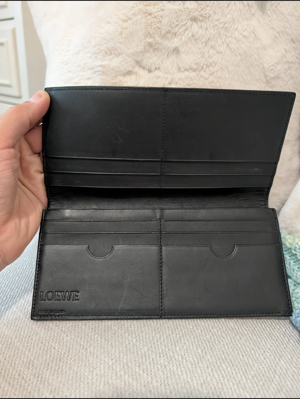 Loewe Embossed Leather Card Holder